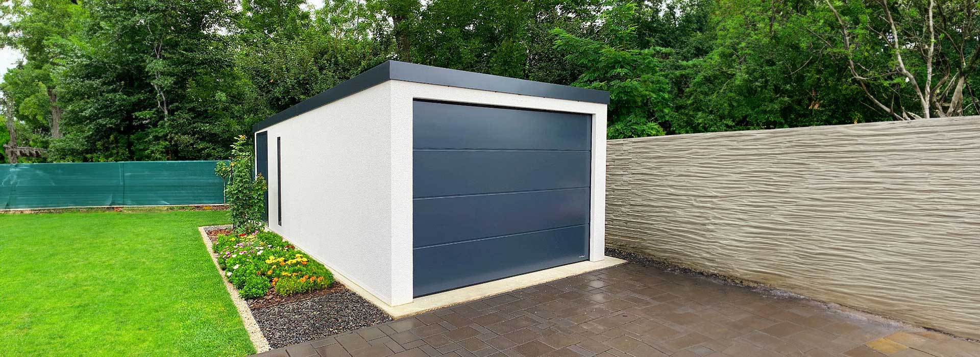 Garages for cars, motorbikes and garden tools, storage garages