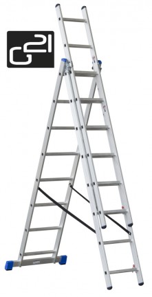 Ladder 3-piece 5.1 meters, 3x8 walls